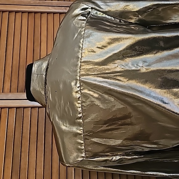 Vintage Francine Browner 70s Disco golden open front jacket made in USA - Picture 8 of 13